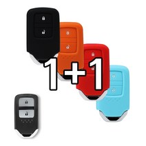 리미트 1+1 혼다 어코드 하이브리드 CRV 시빅 HRV 스마트 키 실리콘 케이스, 블랙+블랙