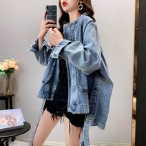 WAWAMOM(특허브랜드) 여성 가을 청자켓 여자 청카바 언발 데님 숏 자켓 바람막이 간절기 아우터 BTU22