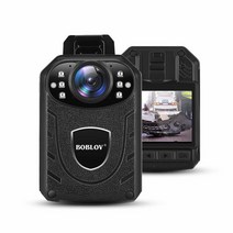 BOBLOV KJ21 바디 카메라 1296P 웨어러블 지원 메모리 확장 최대 128G 8-10시간 녹화 경찰 가볍고 휴대가 간편하며 작동이 쉽고 투명한 야간 시야 (카드 미포함), KJ21 Only