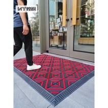 호텔 발매트 현관 미끄럼방지 발판 발닦개 다용도 매장 베란다 주방 신발 매트 러그, 레드, 90x150cm