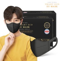 스마트에코 이유 성인용 블랙 100매 새부리형 국내생산 마스크