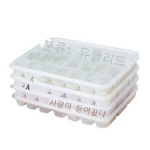 zhudo냉장고 냉동 만두통 부착 다층 신선도 유지 박스 미파 해동 분격 만두판 플라스틱 만두 얼음, 31303:18 칸 4 층