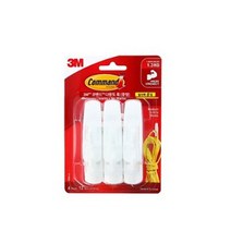 3M 코맨드 다용도훅 중형 6개, White, 1세트