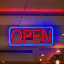 LED 네온사인 OPEN 오픈 네온보드 레터링 개업선물, 단품