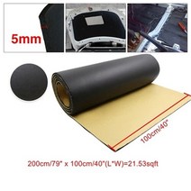 X AUTOHAUX초두께 고무 폼 자동차 바닥 테일 게이트 방음 데드 매트 5mm8mm10mm, 5mmx200cmx100cm