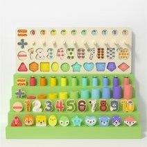 고려베이비 5IN1 숫자 원목 퍼즐 소근육 발달 놀이 장난감 아기 유아 교구, 5IN1 숫자퍼즐판