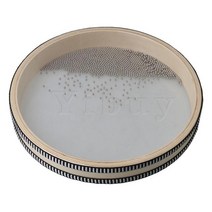 텅 드럼 패드 Yibuy 블랙 여러 가지 빛깔의 천연 나무 플라스틱 웨이브 구슬 오션 드럼 뮤지컬 교육 8 10, [01] Natural Wood, 01 Natural Wood