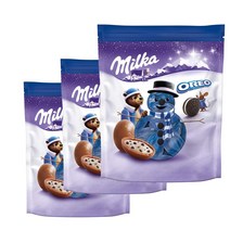 밀카 사탕 오레오 크리스마스 초콜릿 86g 3팩 Milka candies Oreo, 3개