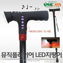 지엠씨 높낮이조절 음악 MP3 LED지팡이, 후레쉬지팡이