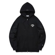 커버낫 스몰 어센틱 로고 후디 집업 블랙