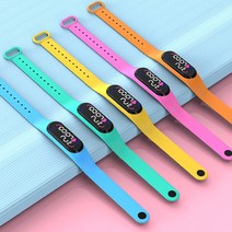 10색 패션스트랩 방수 스포츠 손목시계 실리콘 전자시계 케이스포함