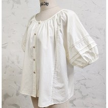 콩단추 러블리 벌룬 블라우스
