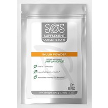 SOS Inulin Powder - Prebiotic Fiber Supplement - Supports Gut Health and Digestive Regularity - Soluble Powder Fiber Supplement for Women/Men - Gluten