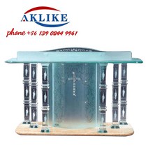 강의대AKLIKE TN-C011 아크릴 크리스탈 Lectern Pulpitos 교회 현대 Rostrum 하이 엔드 강사 유리 강단 연, 한개옵션0