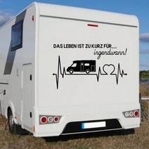 독일어 하트 비트 캠퍼 라이프 캠핑 Rv 자동차 스티커 데칼 캠핑카 캠핑카 캐러밴 가족 견적 비닐 장식, 보여진 바와 같이, 95cm너비x58cm높이
