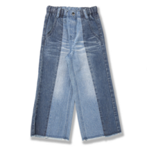 [레노마키즈] 여아 블럭워싱 올풀림 와이드 데님_R1831Q215