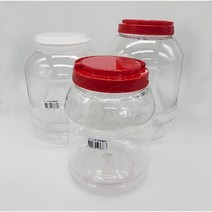 올담 플라스틱 원형 핸들 용기 3L 4.4L 5L, 3L (6773)