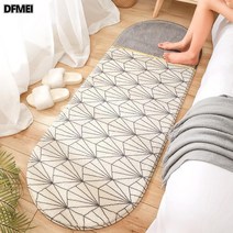 DFMEI 타원형 프린트 카펫 거실 매트