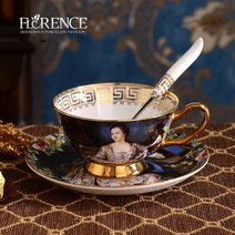 LOLOFORE 영국 명화 고급스러운 카페 찻잔 커피잔 세트 수입 수제 예쁜 빈티지 잔, 조세핀부인 커피1잔세트(컵+접시+스푼)