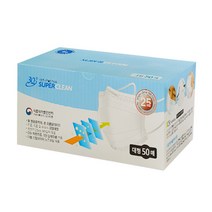 3Q 슈퍼클린 마스크 대형, 50개입, 1개