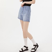 체이스컬트 여성 밴딩 하이라이즈 4부 데님팬츠--ACRG2643E0D