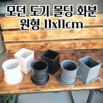 도자기화분 도기 다육이 선인장 몰딩 원형 11X11CM 귀여운화분 빈티지토분 클래식화분, 그레이