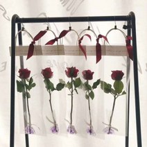 꽃 한송이포장지 투명 떡비닐 OPP 사탕 와플포장 봉투 간식 식빵