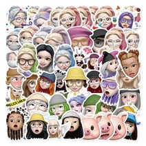 스케이트 보드 인라인 스티커 카톤 헤드 초상화 기타 노트북 장난감 전화 케이스 플래너 자동차 룸 장식 아이템, Head Portrai-30PCS