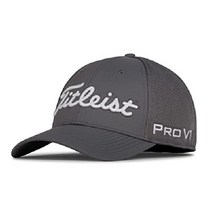 타이틀리스트(Titleist) 남성 골프 모자 투어 스포츠 메쉬 캡 HJ2TSMLXL WTBK, 챠콜 화이트