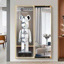 유나마 문걸이거울 문에거는 전신거울 기숙사 드레스룸 공간활용, Violent Bear E형 140x50cm