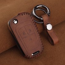 차키케이스 가죽 키 체인 자동차 키 커버 케이스 Lva H J C, 3 Buttons Brown