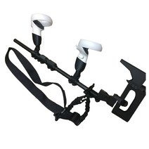 오큘러스퀘스트2 헤드스트랩 VR게임Oculus Quest 2 건 컨트롤러 VR 게임 총 스톡 향상된 FPS 게임 슈팅 경, 검정, 한개옵션1