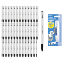 모나미 BP 153 0.7mm 흑색 72p + PLUS 수정테이프 본체 WH-605, 혼합색상, 1세트