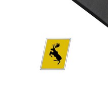 자동차 엠블럼 레터링 로고 마크 뱃지 호환 Prancing Moose R 디자인 스웨덴 국기 배지 자동차 스타일링 3D, 12 14