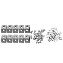50pcs 코너 브래킷 2020 시리즈 알루미늄 프로파일 커넥터 6mm 슬롯 알루미늄 프로파일 액세서리에 대 한 세트, 하나, 은