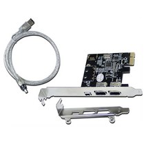 3 포트 PCI-E 1X ~ 16X 1394 DV 비디오 캡처 카드 (6 핀 ~ 4 핀 Firewire 어댑터 포함) 무료 드라이버 데스크탑 컴퓨터 액세서리, 단일옵션