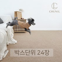 [천일카페트] 강아지매트 타일카페트 미끄럼방지 슬개골탈구 1박스24장 (1.8평), 2. 다크그레이 (1박스)