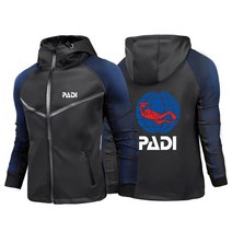 빅사이즈 남자 후드티 스쿠버 드라이버 Padi 편안한 자켓 프린트 스웨트 셔츠 남성용 코튼 힙합 커스터마이즈 레이싱 슈트 지퍼 코트 후디