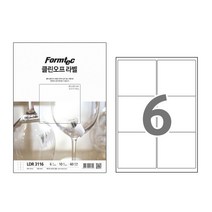 폼텍 클린오프 라벨 LDR-3116 10매 6칸 99.1x93.1 mm 클린오프라벨_[230121EA], 본상품선택