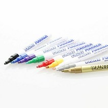 문화 세필 페인트마카 1타/12자루 3mm_유리.철재.고무, 단품