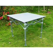 EPWEI 알루미늄 접이식 캠핑 테이블 대형 블랙 아웃도어 휴대용 튼튼한 식탁
