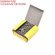 자동차 유리관 차량휴즈 퓨즈100PCS 5*20MM 유리 빠른 불어 퓨즈 보험 튜브 0.1A/0.5A/1A/2A/3A/4A/5A/6A/7, 08 100PCS 4A_01 5X20MM