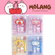 [iwoori] 4000몰랑 케이스 문구세트 Ver3 최신상 몰랑이 선물 세트, 1개, 핑크계열