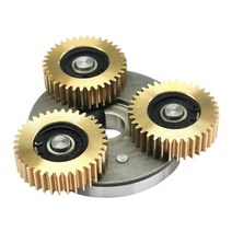 클러치가있는 3x 38mm 기어 전기 자전거 용 솔리드 유성 36T 금속 휠 허브, 구리