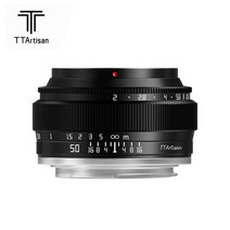 TTArtisan 50mm F/2 F2 풀 프레임 카메라 렌즈 미러리스 Nikon Z Canon RF E-card M4/3 Fuji XF Canon EF-M L-mount Moun, for Fuji XF_Black