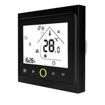 각방온도조절기 와이파이 스마트 온도 조절기 2p/4p 중앙 에어컨 냉각/난방 시스템 팬 코일 유닛의 실내 컨트롤러, [04] BLACK, [02] 4P AND WIFI