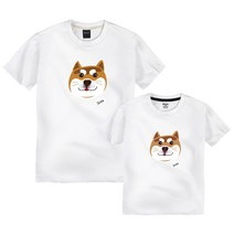 옥스타 시바견 패밀리 반팔티셔츠