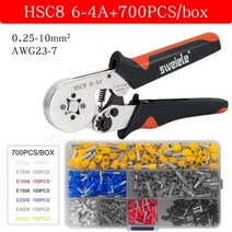 터미널 슬리브 단자 전선 압착기 와셔 유압 기 프레스 관형 도구 플라이어, 6-4a w 700pcs