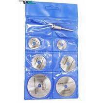 HSS 고속 강철 톱 블레이드 + 금속 Dremel 로타리 공구 커팅 디스크 용 연장 막대 맨드릴 1 개 휠 목재 커팅 톱, SET 4