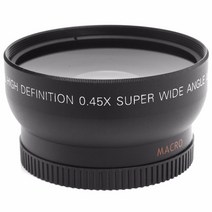 DSLR 렌즈 카메라렌즈 52mm 0.45x 광각 + 52mm uv 필터 스레드가 있는, 없음
